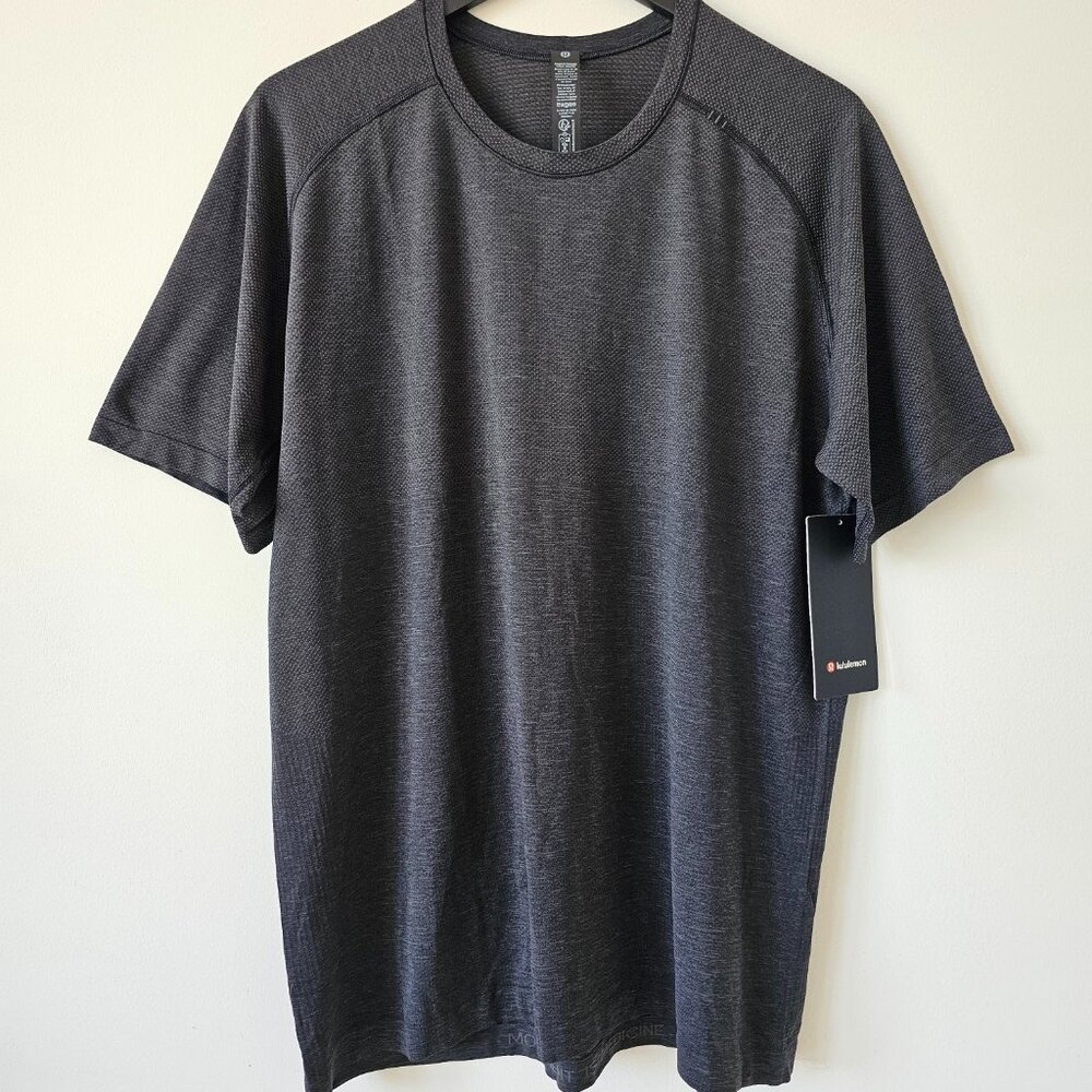 NWT LULULEMON DCO/BLK Black Metal Vent Tech SS 2.0 Top Shirt Men's XXL